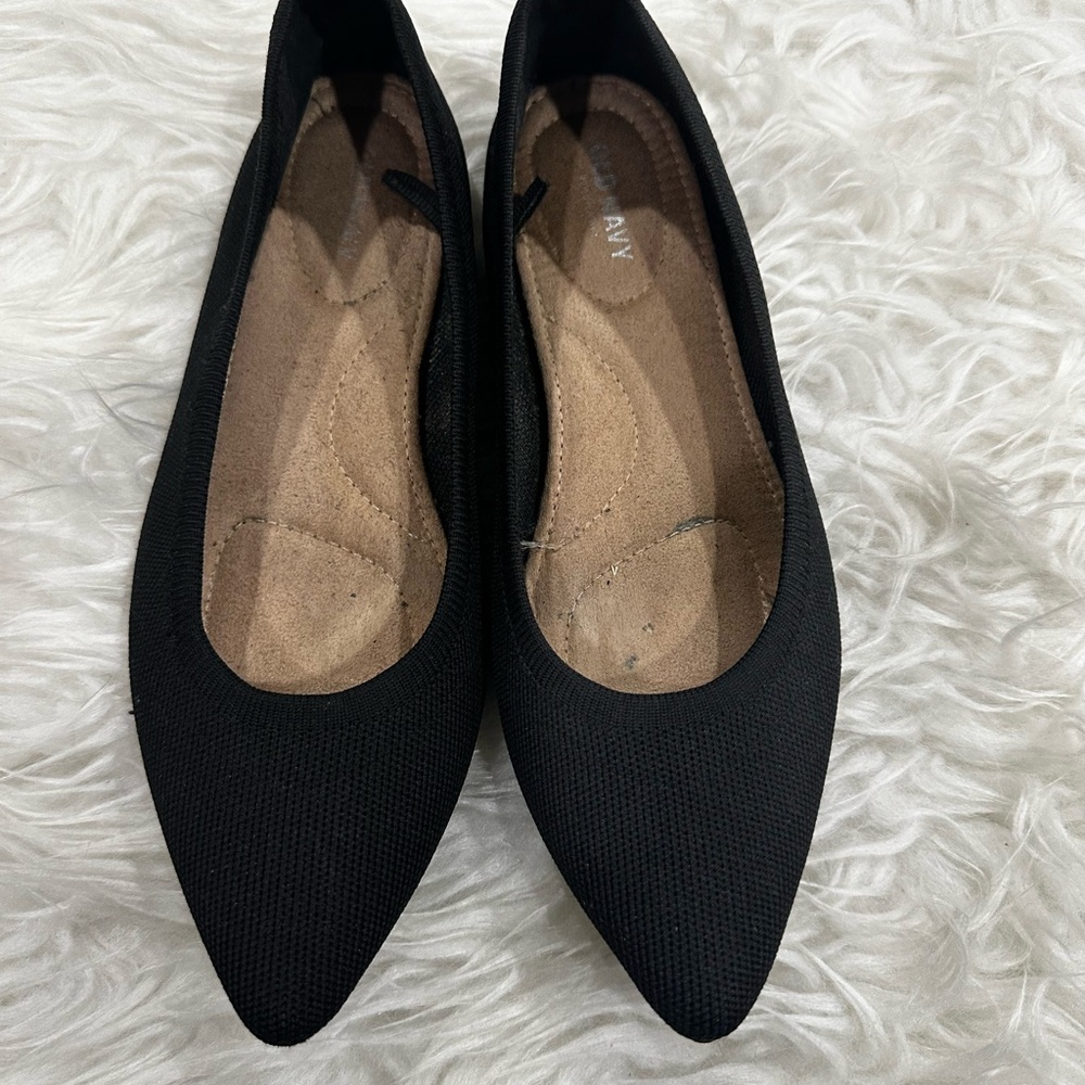 Old Navy Black Textured Flats